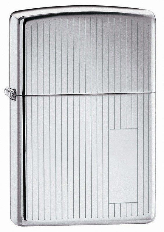 Zippo Lighter - Engine Turned High Polish Chrome
