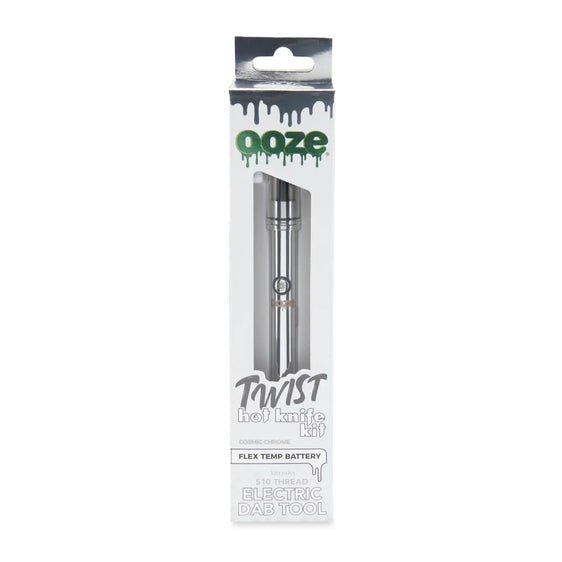 Ooze Twist Hot Knife And Battery 320 MAh - Electric Dab Tool Kit - Silver