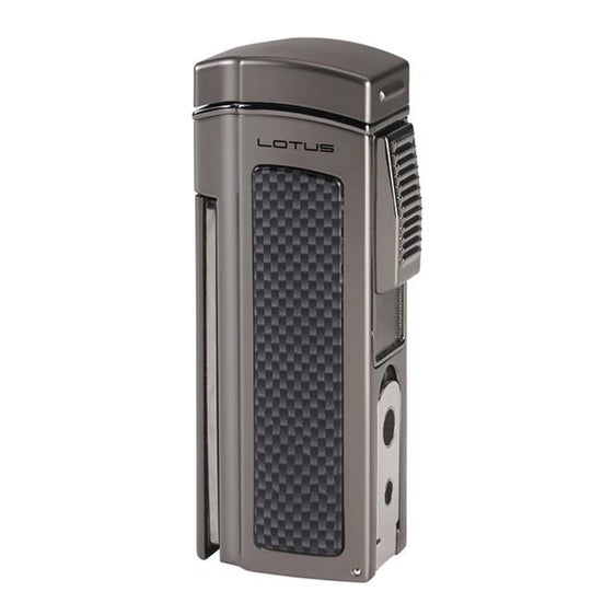 Lotus Dominator Quad Torch Table Lighter - Dark Gunmetal Matte