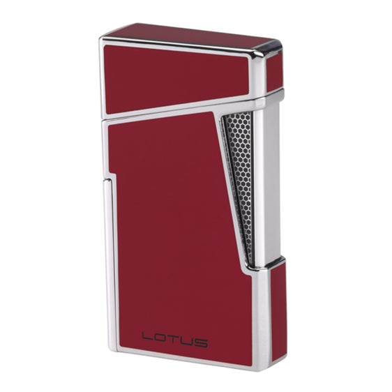 Lotus 48 Apollo Double Flame Torch Lighter and Punch Cutter - Red & Chrome