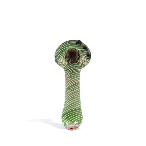 Thick Glass Mixed Color Spoon Pipe - 4 Inch - Lighter USA