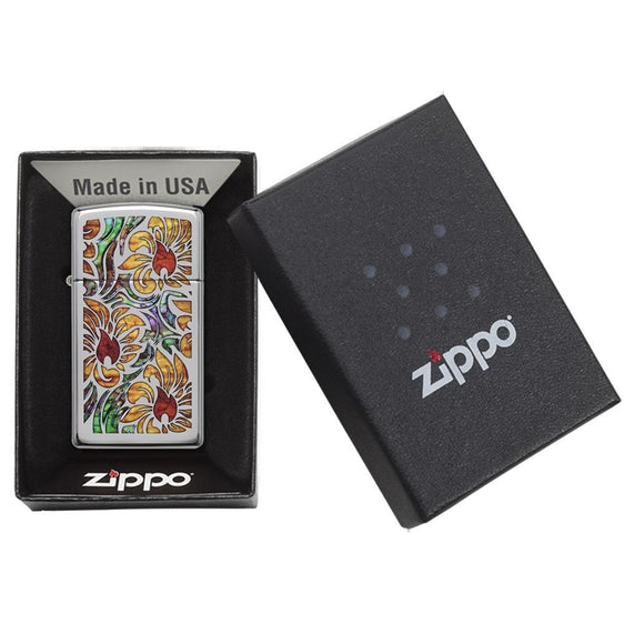 Zippo Lighter - Fusion Floral Design