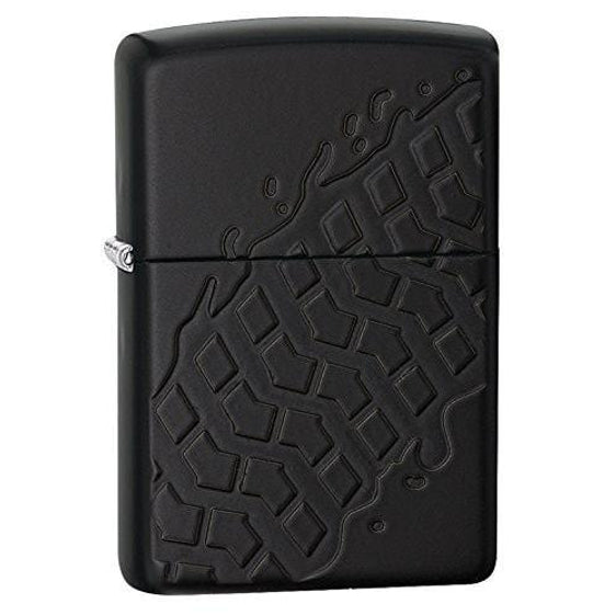 Zippo Lighter - Tire Tread Armor Black Matte