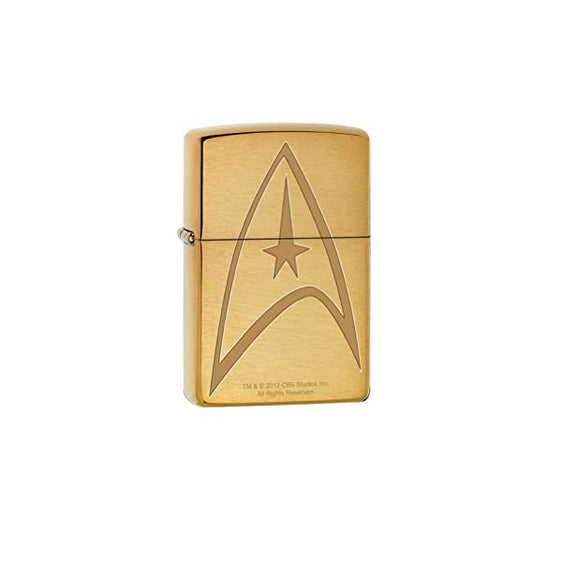 Zippo Lighter - Star Trek Command Uniform Brushed Brass