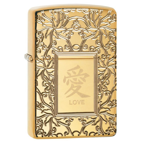 Zippo Lighter - Chinese Love High Polish Brass