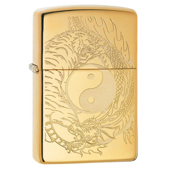 Zippo Lighter - Yin n' Yang Tiger vs Dragon