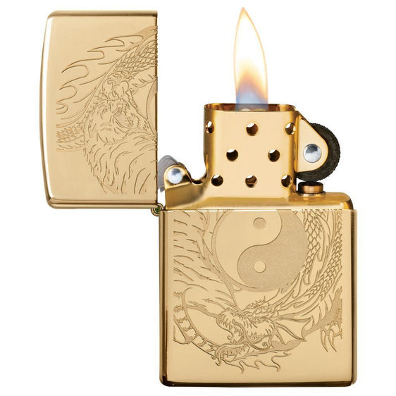 Zippo Lighter - Yin n' Yang Tiger vs Dragon