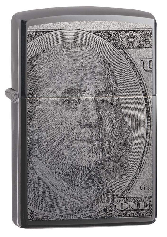 Zippo Lighter - "It's all about the Benjamin's, baby" Black Ice