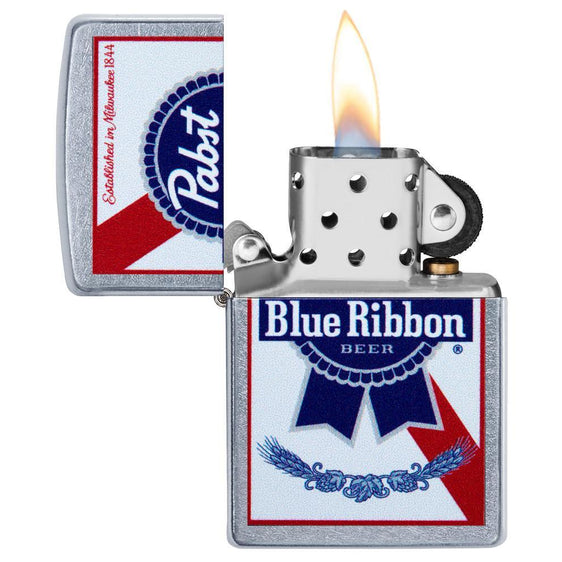Zippo Lighter - Iconic Pabst Blue Ribbon - Lighter USA