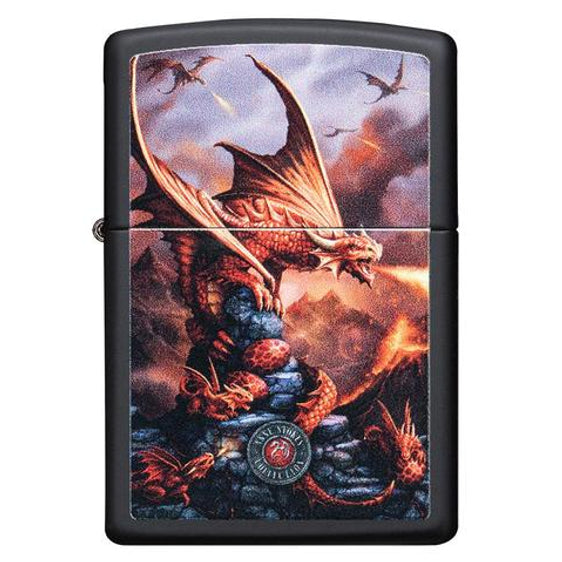 Zippo Lighter - Anne Stokes Red Fire Dragon
