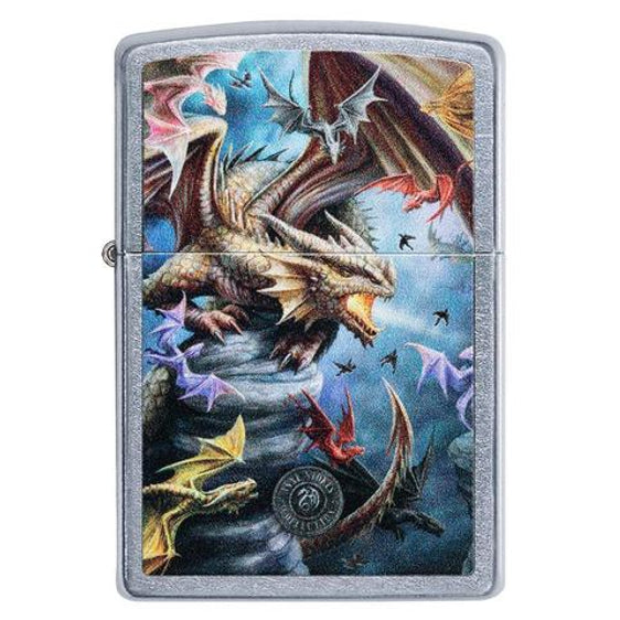 Zippo Lighter - Anne Stokes Colorful Dragon