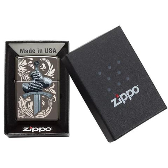 Zippo Lighter - Knights Glove Design