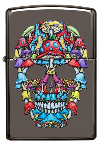 Zippo Lighter - Multi-Colored Mushroom Skull