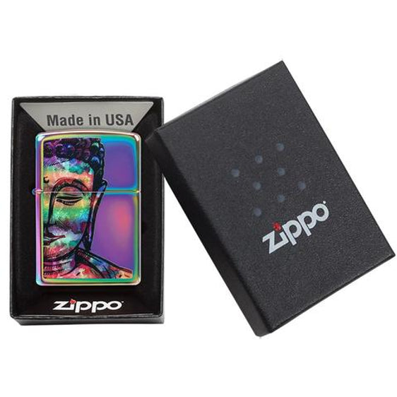Zippo Lighter - Bright Buddha Design
