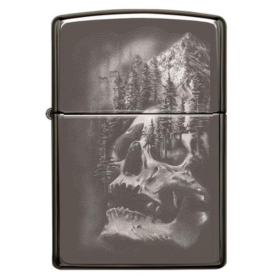 Zippo Lighter - Skull Mountain Design