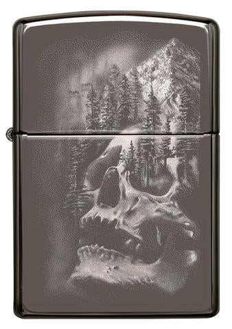 Zippo Lighter - Skull Mountain Design