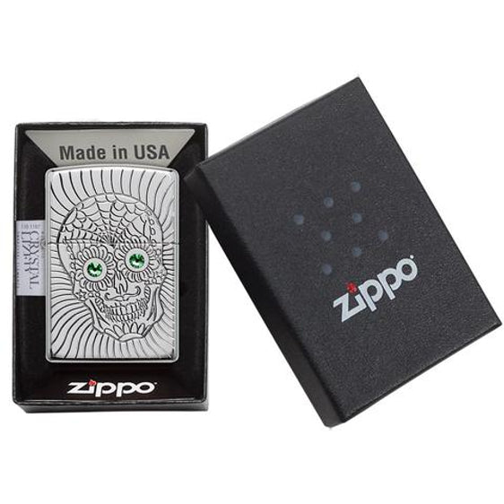 Zippo Lighter - Armor® Sugar Skull Design