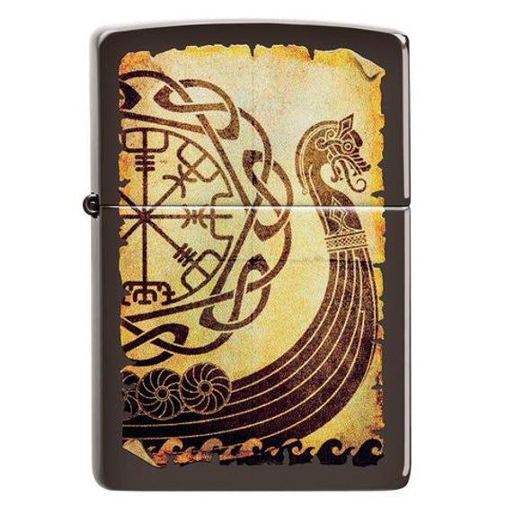 Zippo Lighter - Viking Warship Design