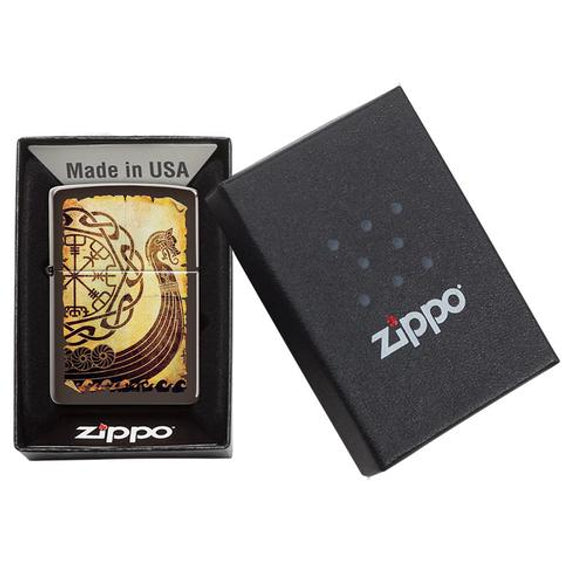 Zippo Lighter - Viking Warship Design