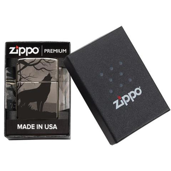 Zippo Lighter - Lone Wolf Design