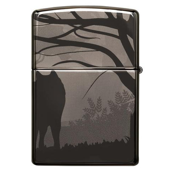 Zippo Lighter - Lone Wolf Design
