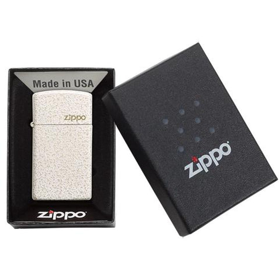 Zippo Lighter - Slim® Mercury Glass Zippo Logo