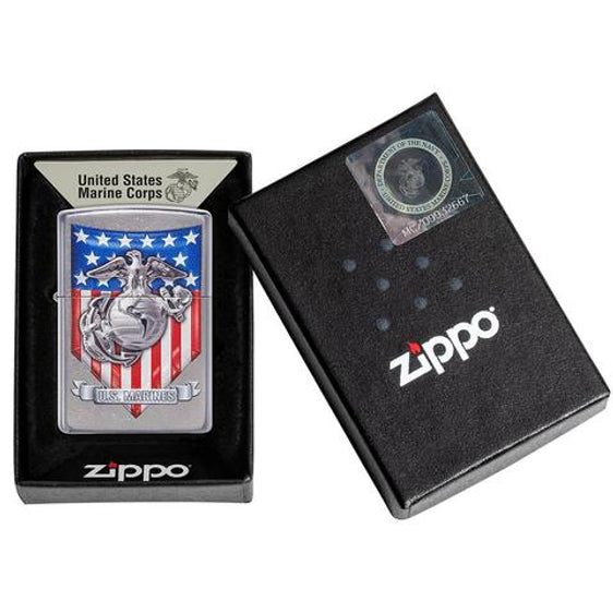 Zippo Lighter - U.S. Marine Eagle on Globe