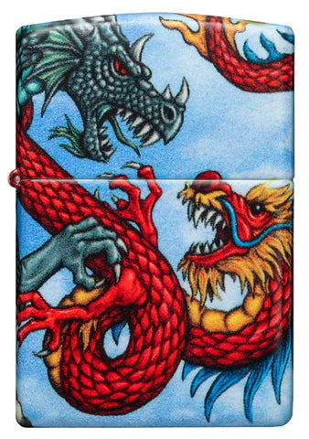 Zippo Lighter - Dragon Over Land and Sky