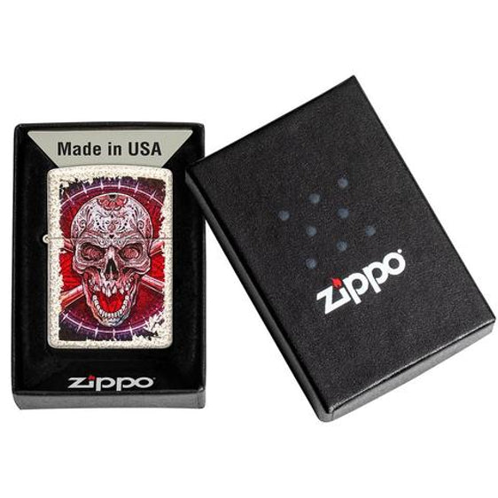 Zippo Lighter - Mercury Glass Skull Design