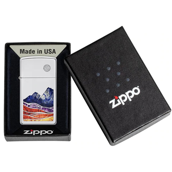 Zippo Lighter - Slim Landscape