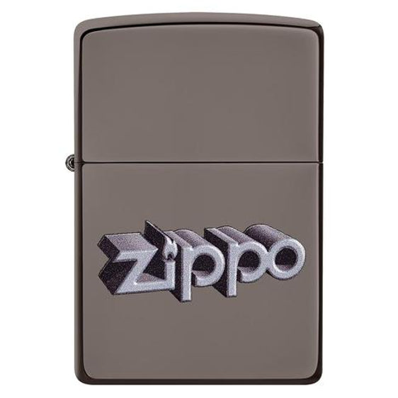 Zippo Lighter - Zippo 3D Logo Design Black Ice
