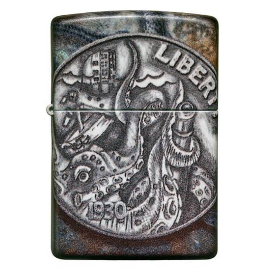 Zippo Lighter - Pirate Coin Design