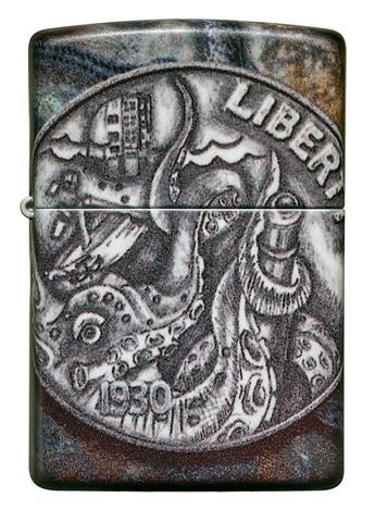 Zippo Lighter - Pirate Coin Design