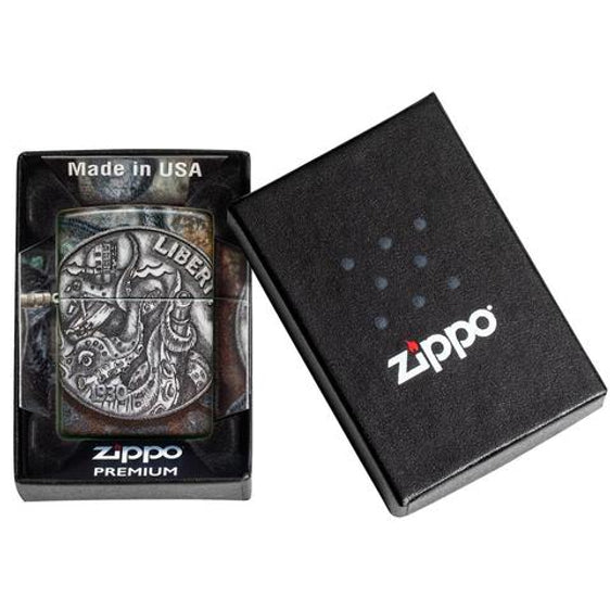 Zippo Lighter - Pirate Coin Design