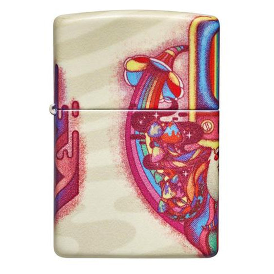 Zippo Lighter - Magic Mushrooms Trippy Design