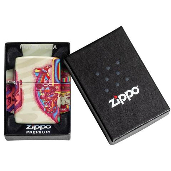 Zippo Lighter - Magic Mushrooms Trippy Design