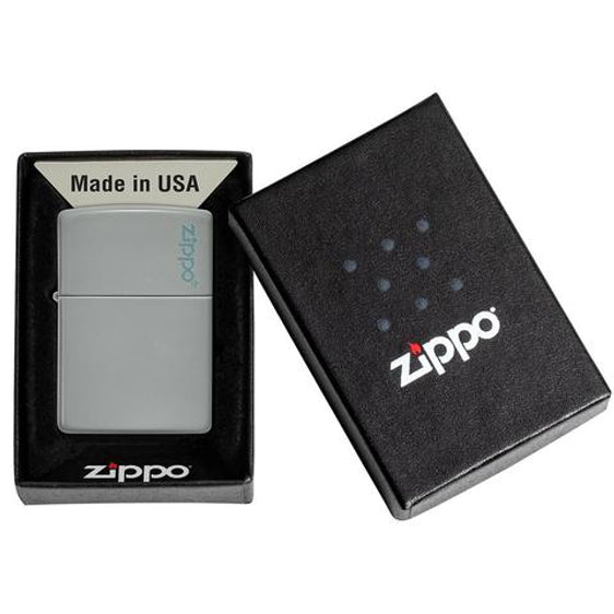Zippo Lighter - Classic Flat Gray w/ Zippo Logo