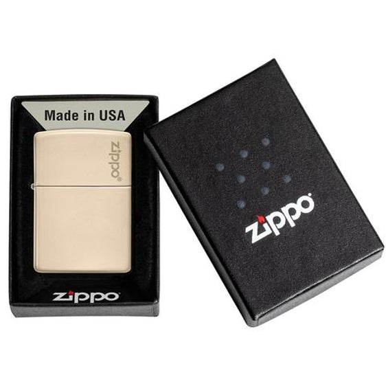 Zippo Lighter - Classic Flat Sand Zippo Logo