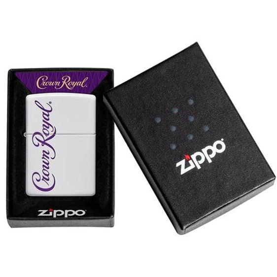 Zippo Lighter - Crown Royal® White Matte Finish