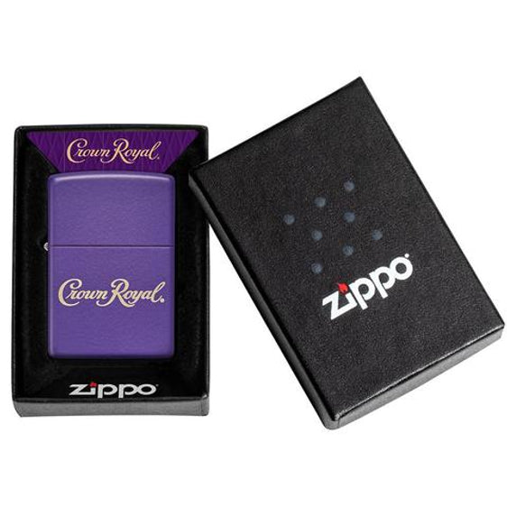Zippo Lighter - Crown Royal Purple Matte Finish
