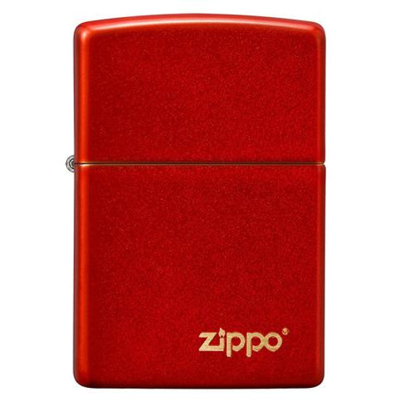 Zippo Lighter - Classic Metallic Red w/ Zippo Logo