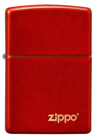 Zippo Lighter - Classic Metallic Red w/ Zippo Logo