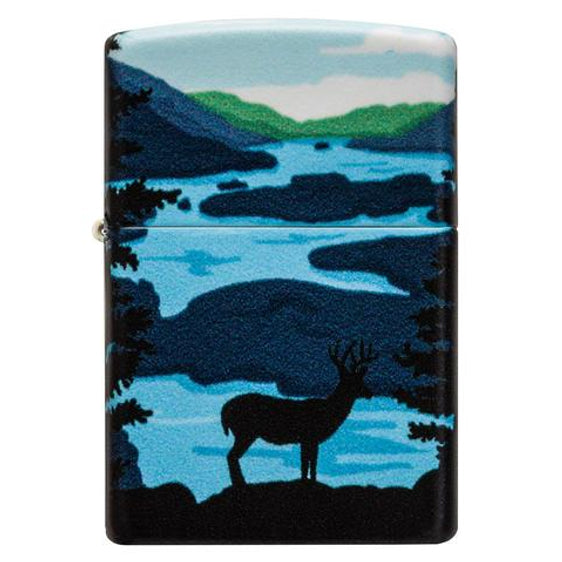 Zippo Lighter - Deer Landscape Design