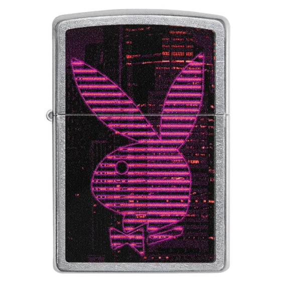 Zippo Lighter - Playboy Neon Pink Stripes