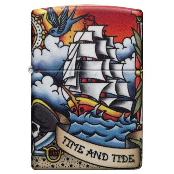 Zippo Lighter - Nautical Tattoo Design