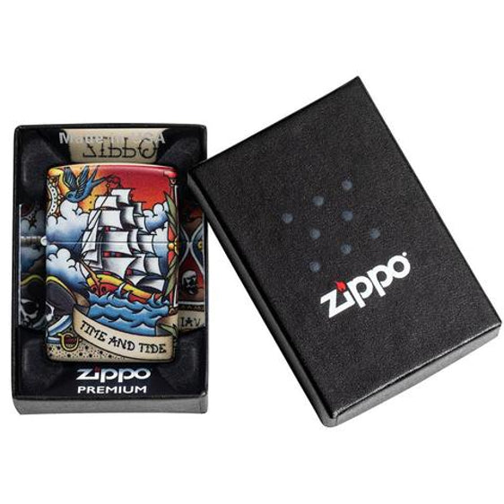 Zippo Lighter - Nautical Tattoo Design