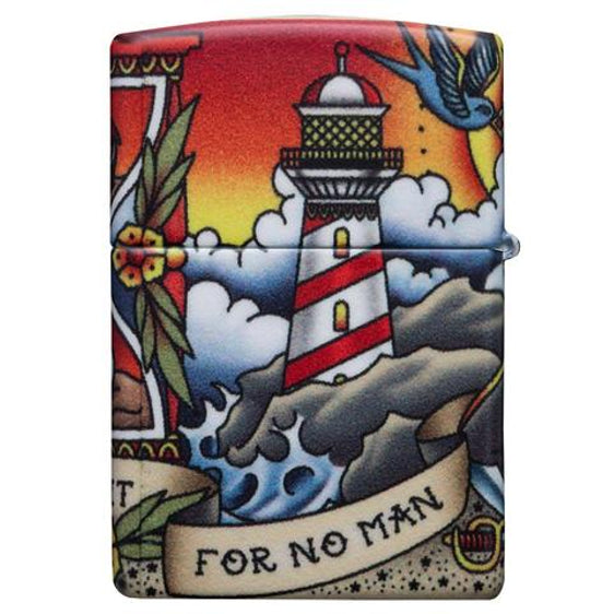 Zippo Lighter - Nautical Tattoo Design