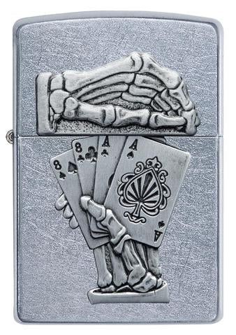 Zippo Lighter - Dead Mans Hand Emblem Design