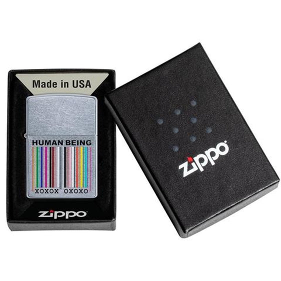 Zippo Lighter - Human Being Street Chrome