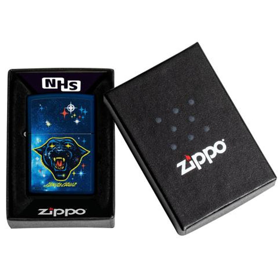 Zippo Lighter - Santa Cruz Starry-Eyed Panther Navy Matte